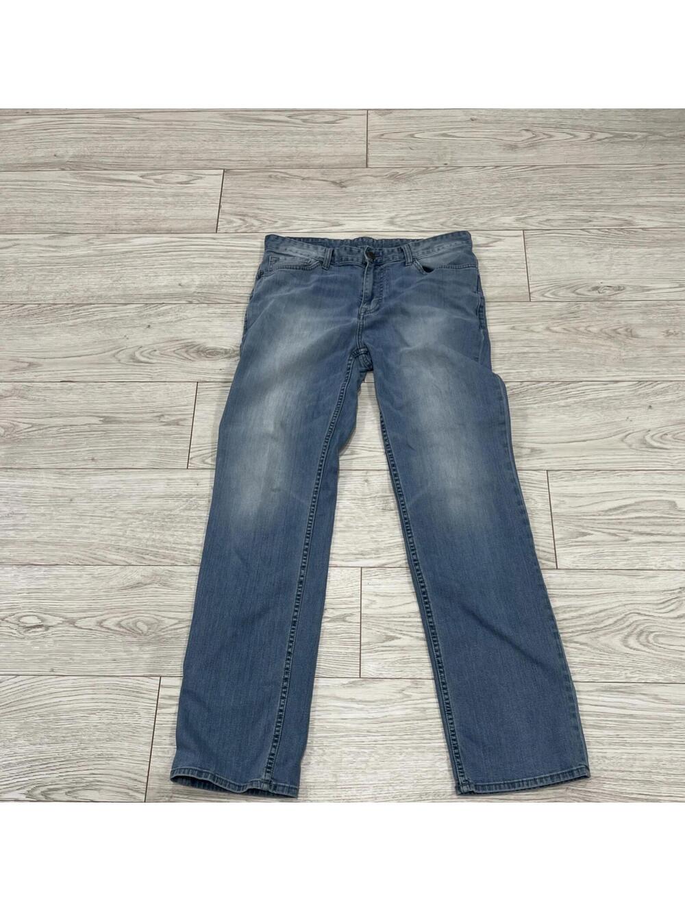 Straight Fit Calvin Klein Men's Blue Light Wash Jeans SIZE 34X34 $89